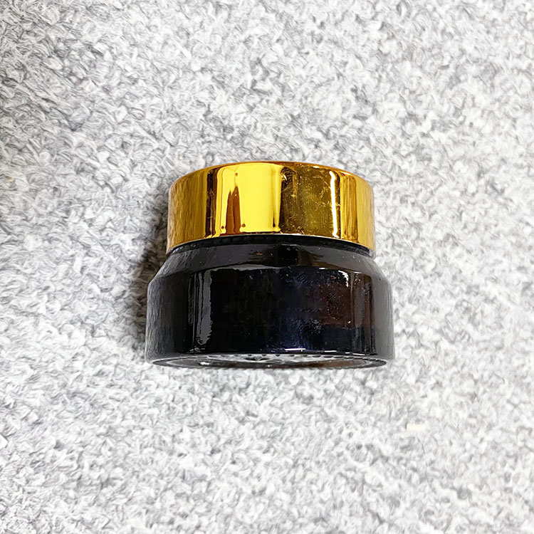 Wholesale Amber Black 15g 30g 50g Oblique Shoulder Skin Care Cream Glass Jars For Cosmetics Glass Packing