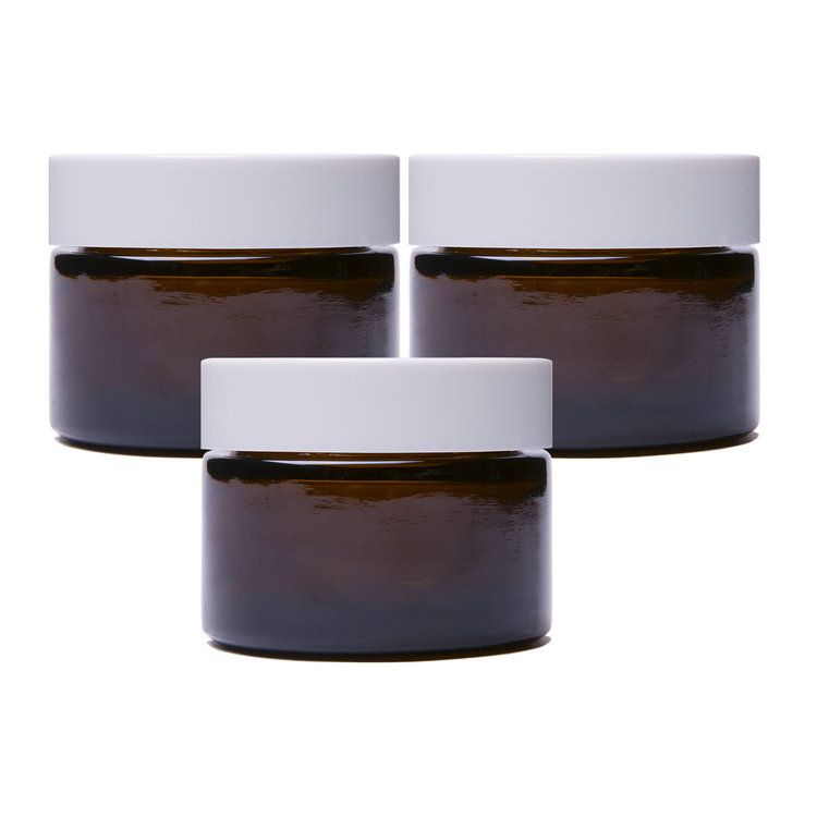 Wholesale Amber Glass 30g Cosmetic Cream Jars with Screw Caps