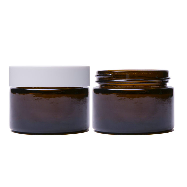 Wholesale Amber Glass 30g Cosmetic Cream Jars with Screw Caps