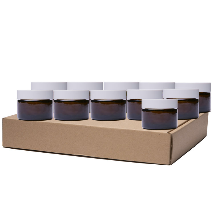 Wholesale Amber Glass 30g Cosmetic Cream Jars with Screw Caps