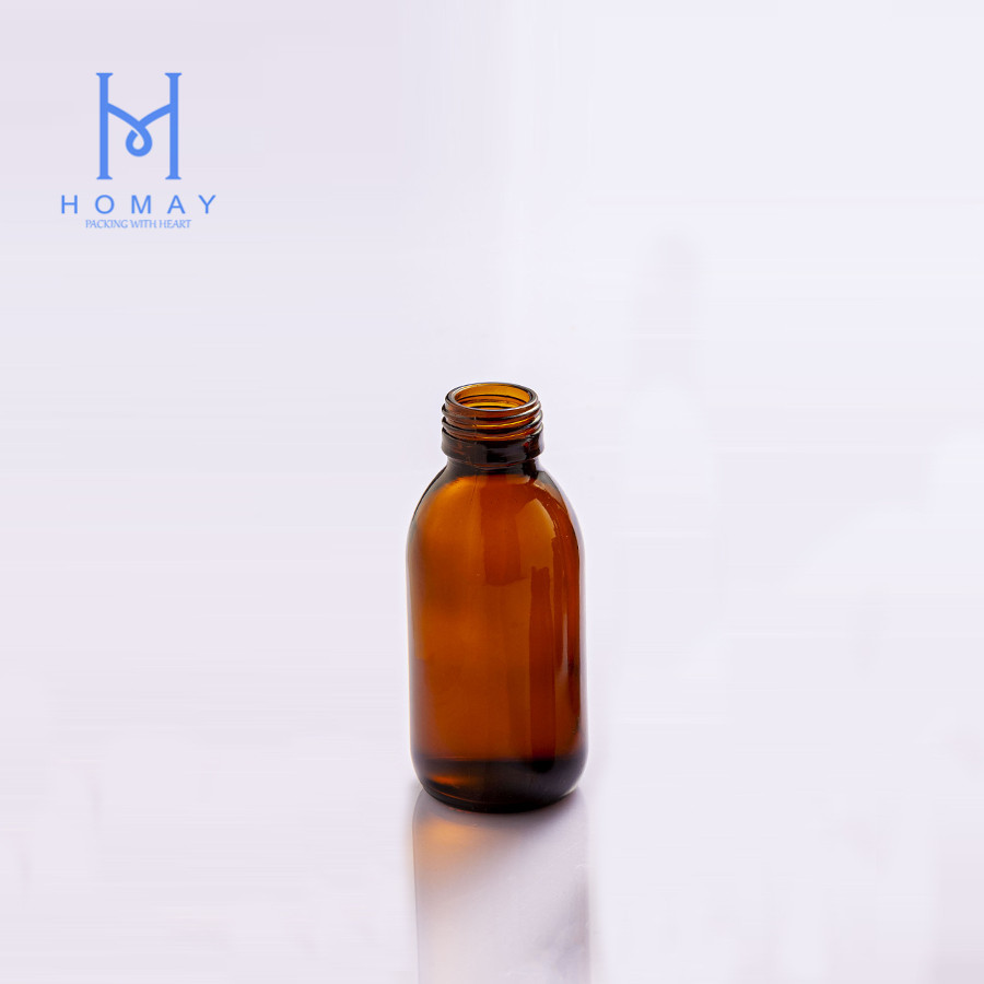 Wholesale Amber glass bottle syrup bottle DIN28mm