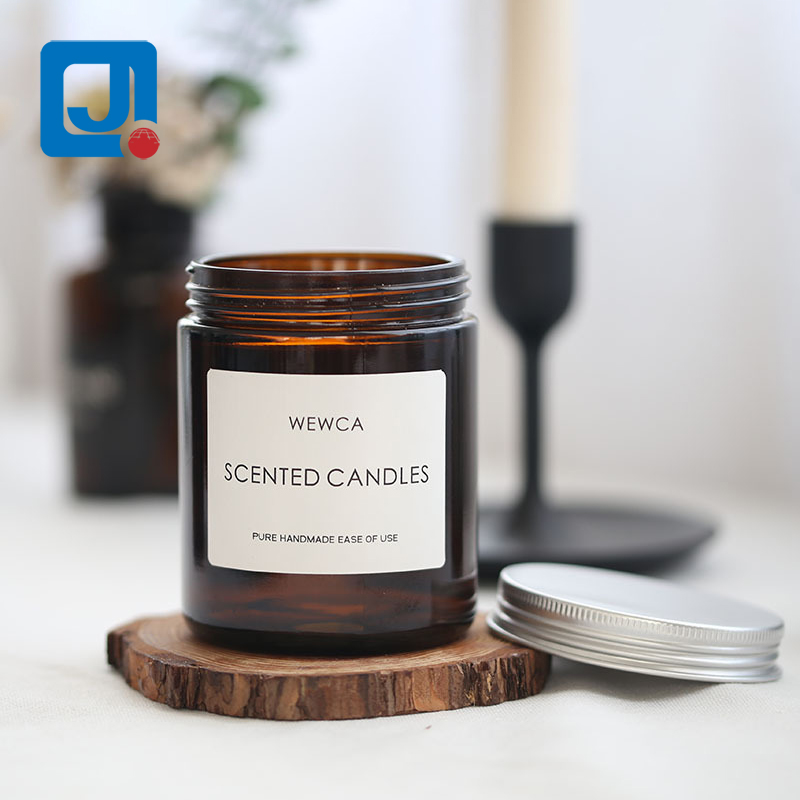 Wholesale Amber screw cap candle jars candle jars empty candle jars