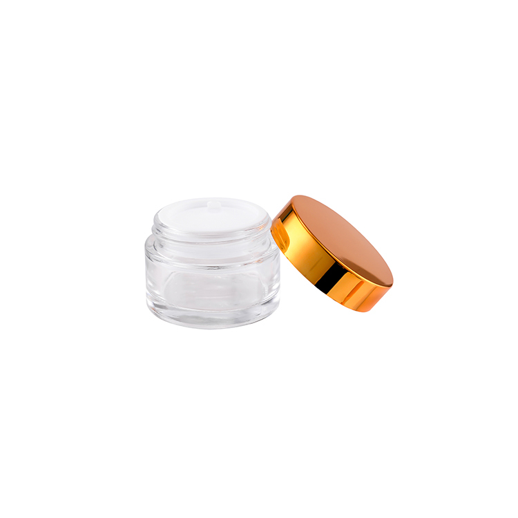 Wholesale BDPAK Empty 5ml 10ml 20ml 30 ml 50ml 100ml  Cosmetic Amber Clear  Glass Cream Jar For Face Cream Cosmetic