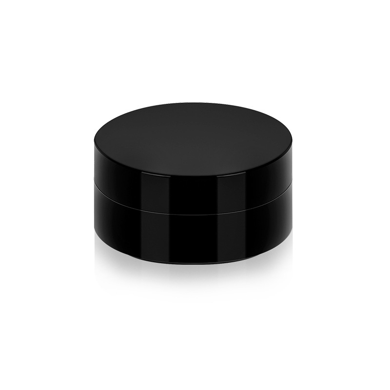 Wholesale Black Skincare Cream Facial-pack Eye Cream Plastic Jar with Spoon 100g Lip Scrub Container