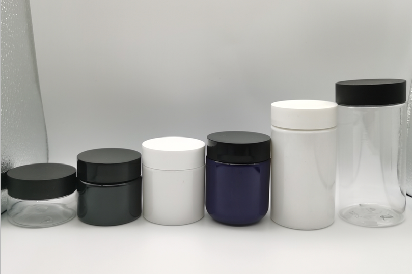 Wholesale Black White Clear Child Proof CRC PET Medicine Jar With Customized Logo