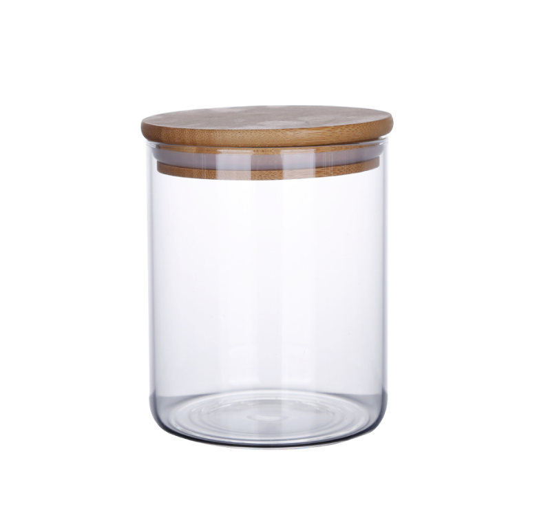 Wholesale Borosilicate Glass Jar Bulk Glass Jar with Silicone Lid