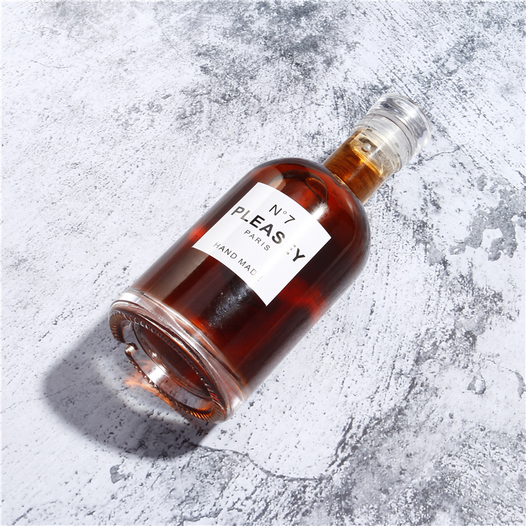 Wholesale Brandy Gin Bottle Wine Whiskey Empty Bottle 375ml Round Liquor Vodka