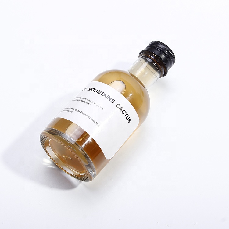 Wholesale Brandy Gin Bottle Wine Whiskey Empty Bottle 50 ml Round Mini Liquor Glass Bottle