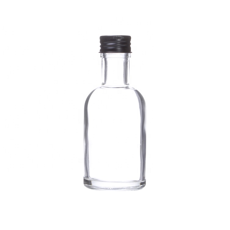 Wholesale Brandy Gin Bottle Wine Whiskey Empty Bottle 50 ml Round Mini Liquor Glass Bottle