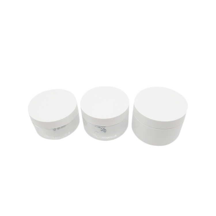 Wholesale Bulk Full Size 100ml 120ml 150ml Custom Cream Cosmetic Empty Biodegradable Clear Body White Cap Plastic Jar