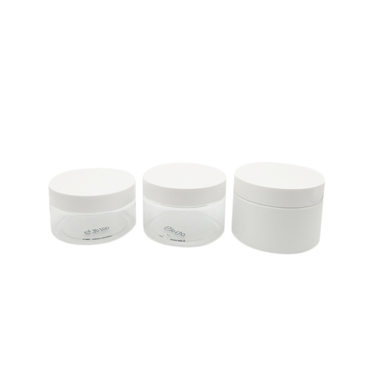 Wholesale Bulk Full Size 100ml 120ml 150ml Custom Cream Cosmetic Empty Biodegradable Clear Body White Cap Plastic Jar