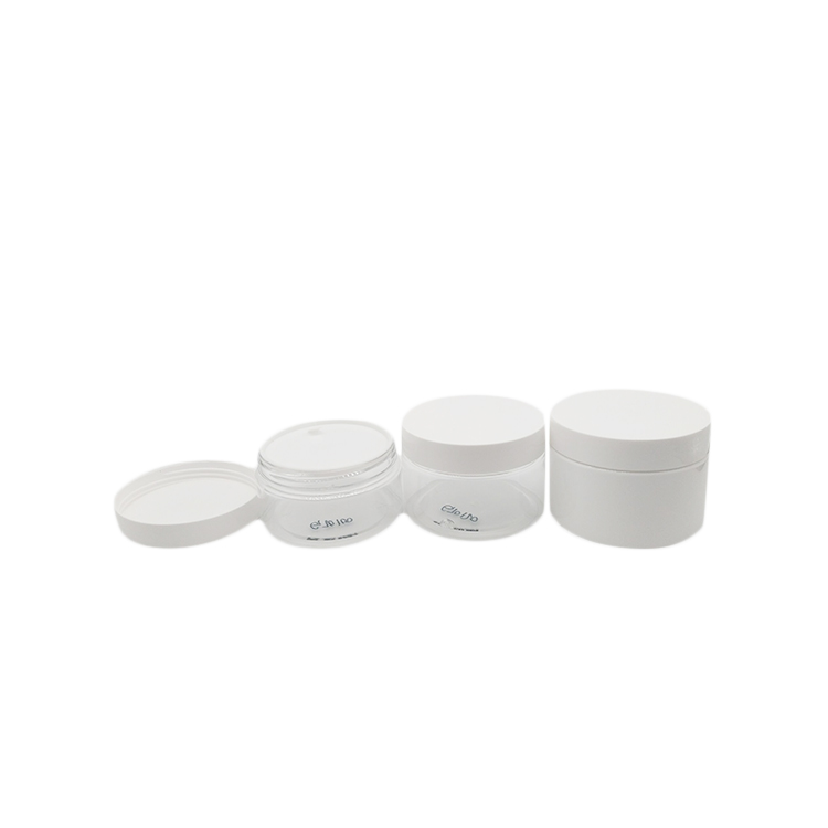 Wholesale Bulk Full Size 100ml 120ml 150ml Custom Cream Cosmetic Empty Biodegradable Clear Body White Cap Plastic Jar
