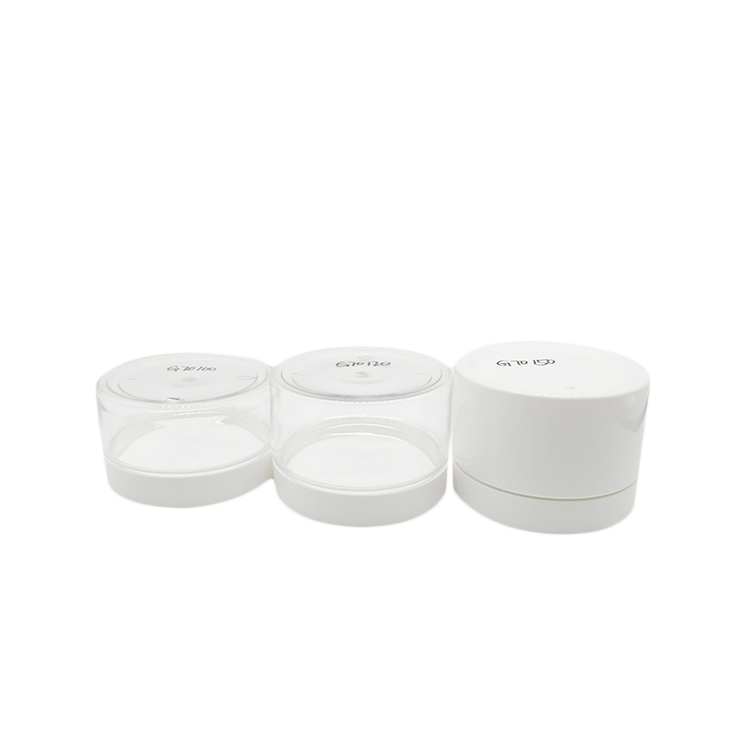 Wholesale Bulk Full Size 100ml 120ml 150ml Custom Cream Cosmetic Empty Biodegradable Clear Body White Cap Plastic Jar