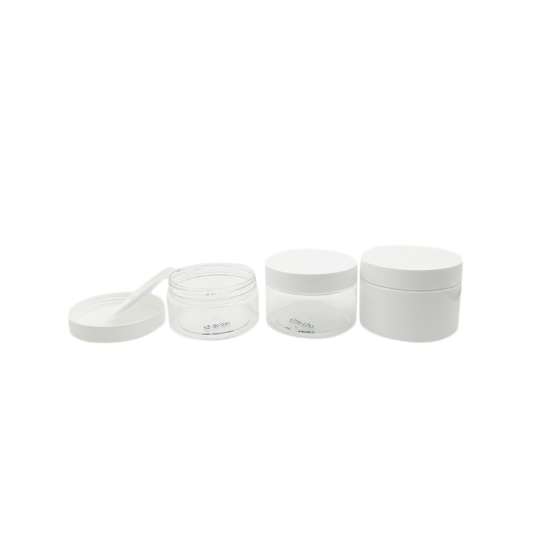 Wholesale Bulk Full Size 100ml 120ml 150ml Custom Cream Cosmetic Empty Biodegradable Clear Body White Cap Plastic Jar