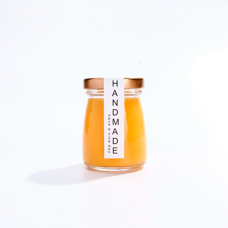 Wholesale Bulk High Quality100ml 200ml Fresh Milk Bottle Dessert Glasses Pudding Jar With Metal Lid