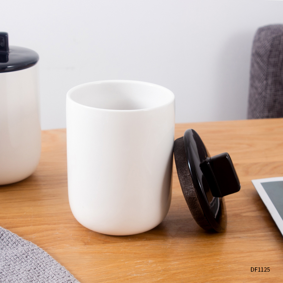 Wholesale Ceramic Food Storage Jar Sets Porcelain Flower Tea Coffee Bean Canister with Airtight Ceramic Lid Set of 3