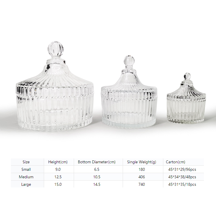 Wholesale Cheap Clear Glass Candy Jar For Christmas Storage