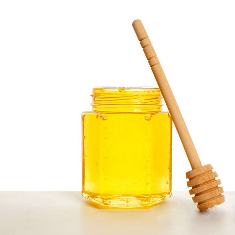 Wholesale Cheap Hexagon Food Storage Honey Empty Glass Jars For Canning With Lid
