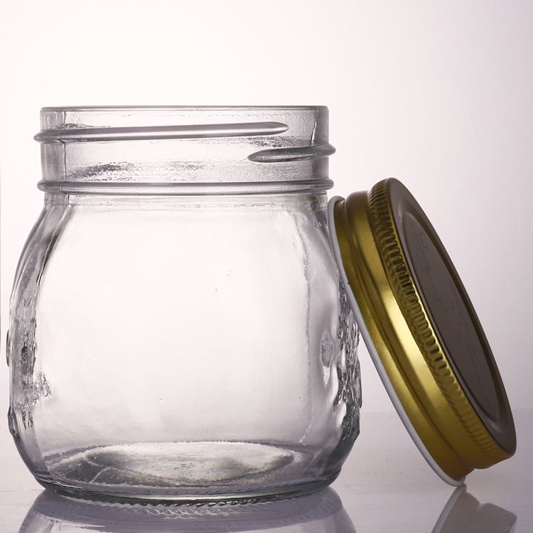 Wholesale Cheap Old Fashion Regular Mouth Drinking Glass Jelly Manson Glass Jar With Handle