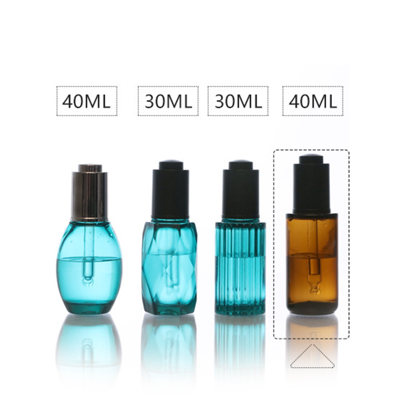 Wholesale Cheaper Empty Brown Cosmetic Bottles 40ml Essential Oil Plastic Bottle