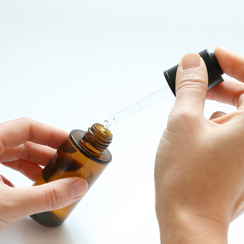 Wholesale Cheaper Empty Brown Cosmetic Bottles 40ml Essential Oil Plastic Bottle