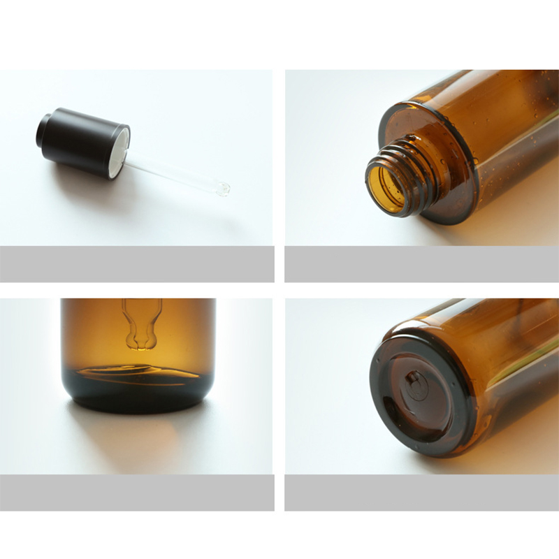 Wholesale Cheaper Empty Brown Cosmetic Bottles 40ml Essential Oil Plastic Bottle