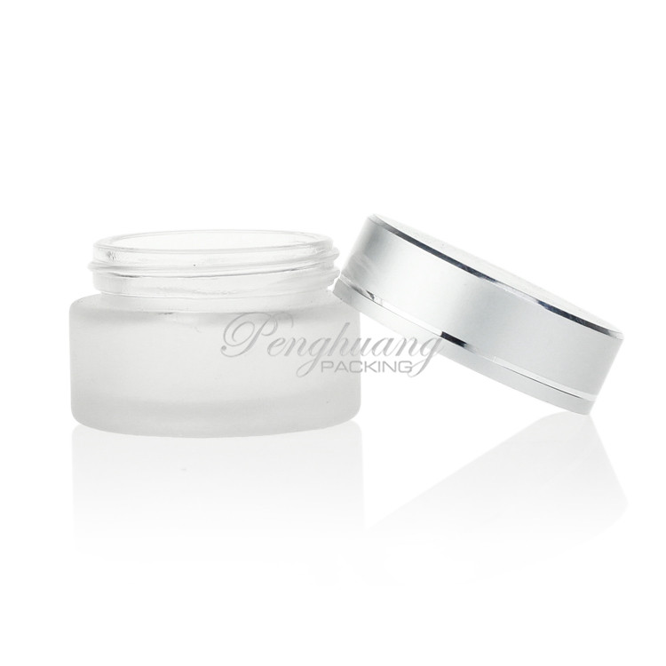 Wholesale Child Resistant Container Glass Cosmetic Jar 20g Aluminum Cap