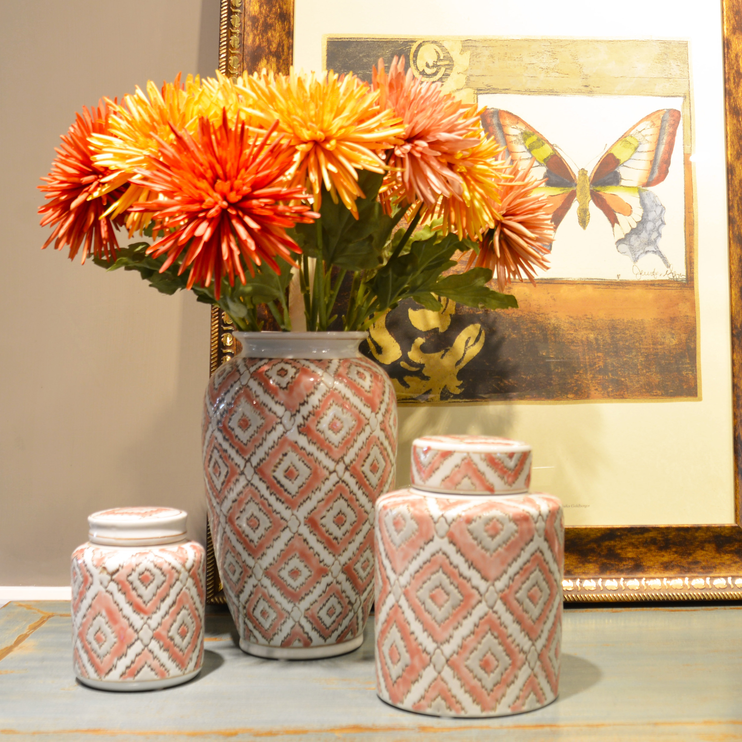 Wholesale Chinese cream porcelain luxury custom ceramic storage jar