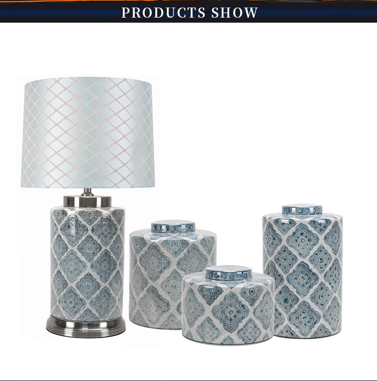 Wholesale Chinese traditional porcelain luxury home goods decorative handmade ceramic jar