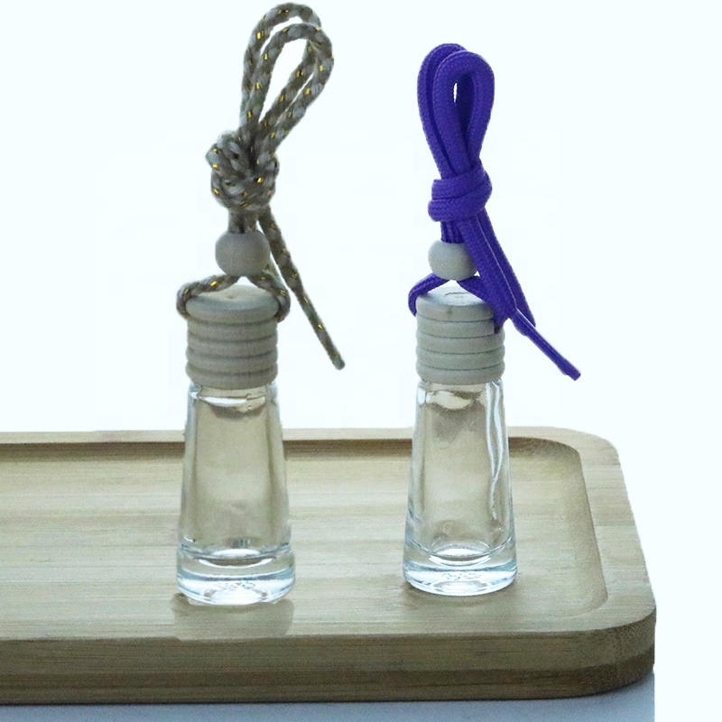 Wholesale Clear 10ml Car Diffuser Bottles Perfume Empty Wooden Cap Car Perfume Bottle (CG06B)