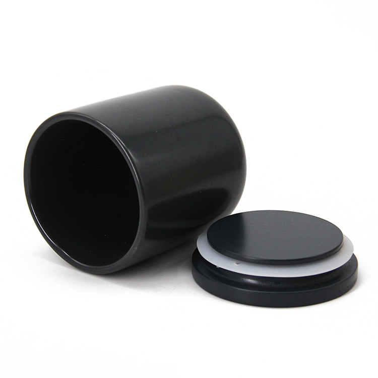 Wholesale Clear And Black Frosted Empty Wide Mouth Container Glass Candle Jars With Wood Lid In Bulk