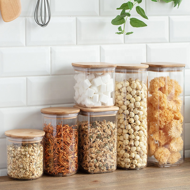 Wholesale Clear Custom Empty Fancy Bottle Cookie Coffee Cylinder Storage Tea Where To Buy Glass Jars
