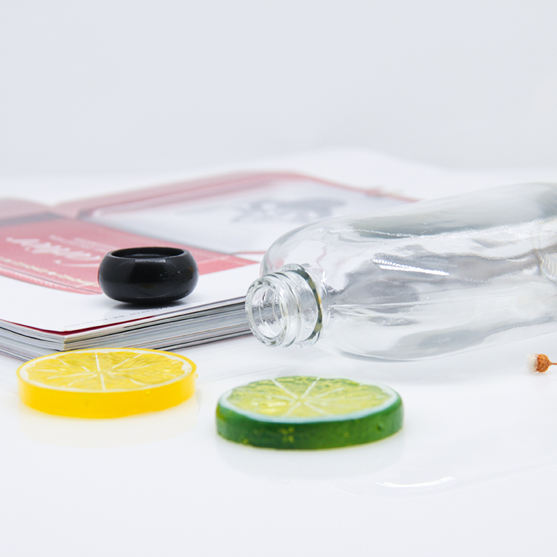 Wholesale Clear Empty 110ml 250 350ml Frosted Glass Wine And Juice Flat Bottle