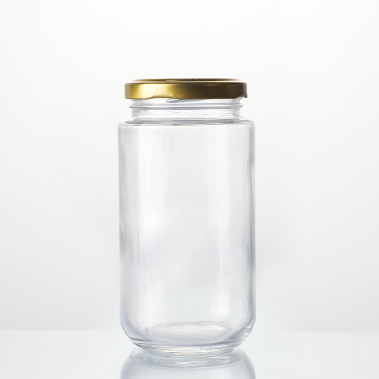 Wholesale Clear Empty 720ml 24oz Tall Cylinder Sauce Bottles Jam Honey Canning Pickle Container Food Glass Jars With Lids