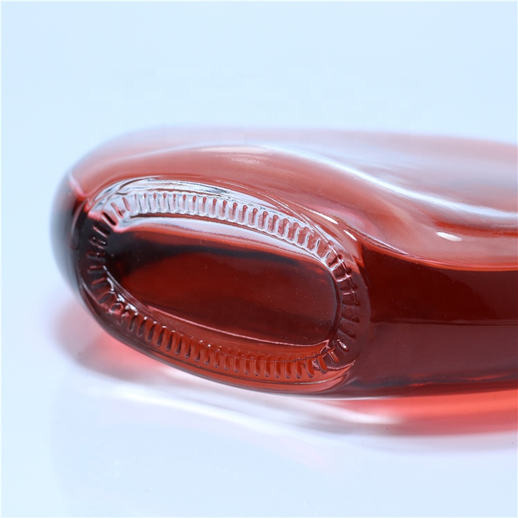 Wholesale Clear Flat Round 500 ml Glass Olive Oil Bottle with Cork