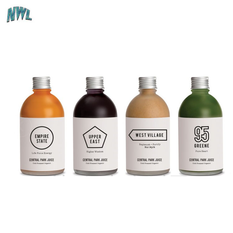 Wholesale Clear Frosted 270ml 350ml Clear Design Juice Jar Cold Brew Coffee Beverage Wine Drinking Milk Flat Water Glass Bottle