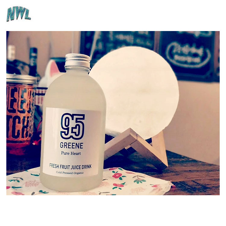 Wholesale Clear Frosted 270ml 350ml Clear Design Juice Jar Cold Brew Coffee Beverage Wine Drinking Milk Flat Water Glass Bottle