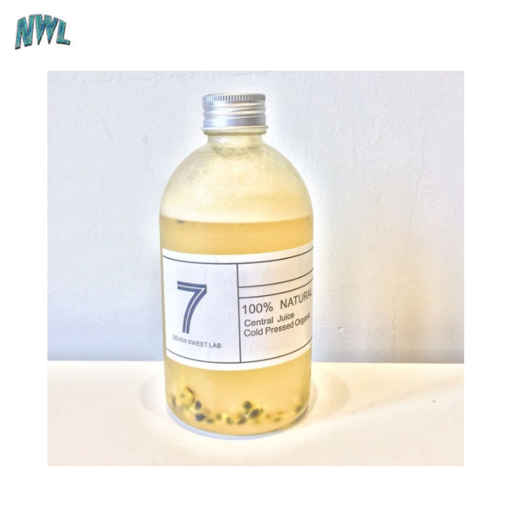 Wholesale Clear Frosted 270ml 350ml Clear Design Juice Jar Cold Brew Coffee Beverage Wine Drinking Milk Flat Water Glass Bottle