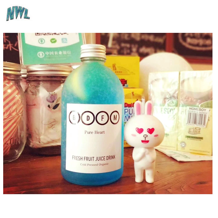 Wholesale Clear Frosted 270ml 350ml Clear Design Juice Jar Cold Brew Coffee Beverage Wine Drinking Milk Flat Water Glass Bottle