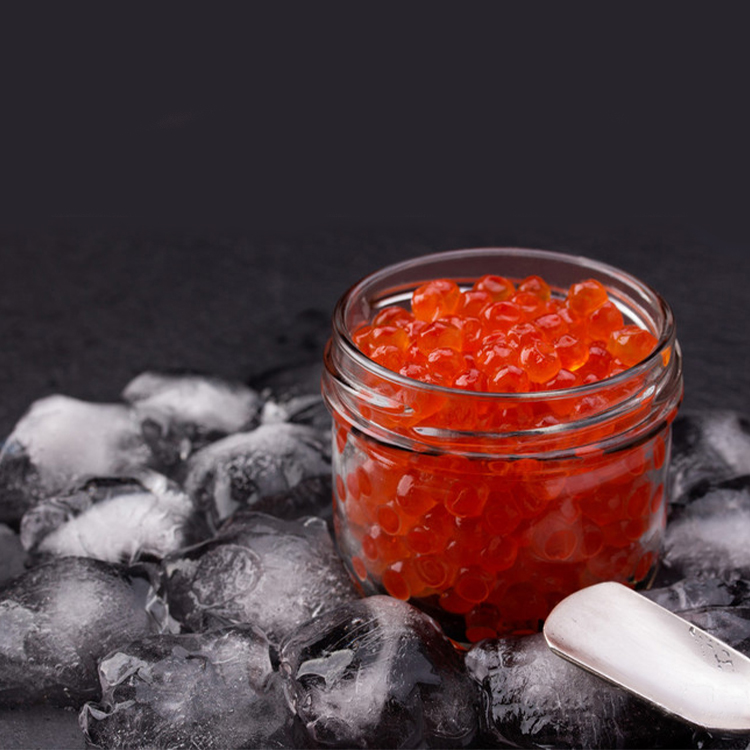 Wholesale Clear Glass Jam Jar Cake Mousse Cup Caviar Jar Sealed Mason Jar With Metal Lid