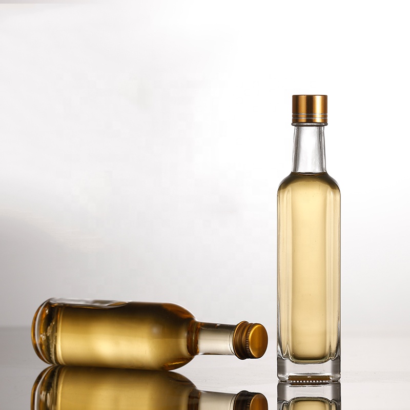 Wholesale Clear Glass Square Shape 100ml Empty Olive Oil Glass Bottles