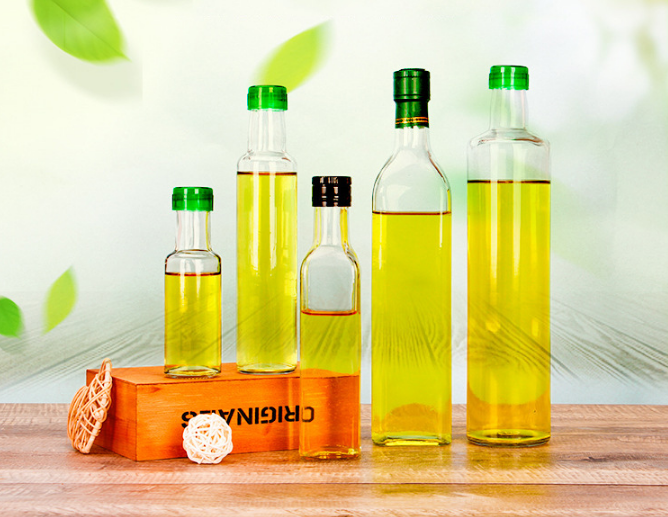 Wholesale Clear Glass Square Shape 100ml Empty Olive Oil Glass Bottles