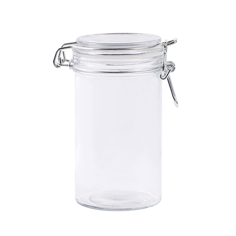 Wholesale Clear Glass Storage Jar With Flip Top Cap