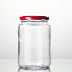 Wholesale Clear Large 750ML 25OZ Jam Sauce Honey Bottles Pickle Container Food Glass Jar With Lug Lids