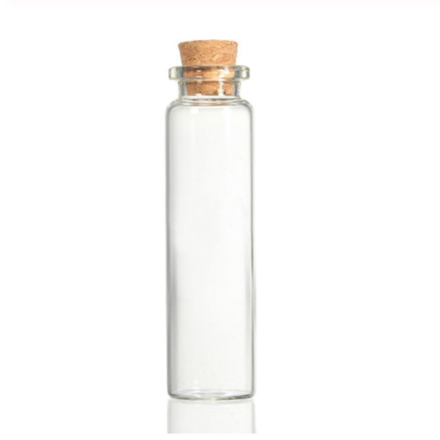 Wholesale Clear Mini Glass Bottle Glass Wishing Bottle With Cork For Packaging