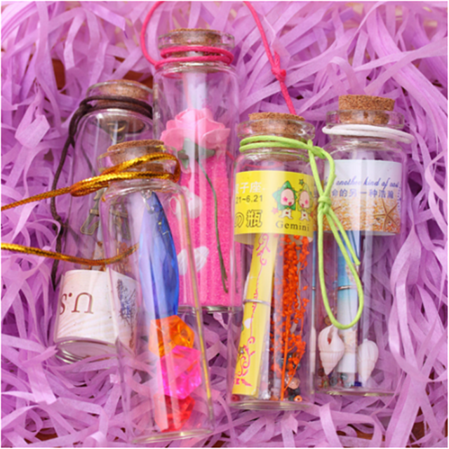 Wholesale Clear Mini Glass Bottle Glass Wishing Bottle With Cork For Packaging