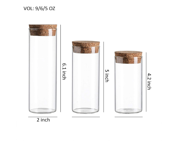 Wholesale Clear Mini Glass Bottle Glass Wishing Bottle With Cork For Packaging