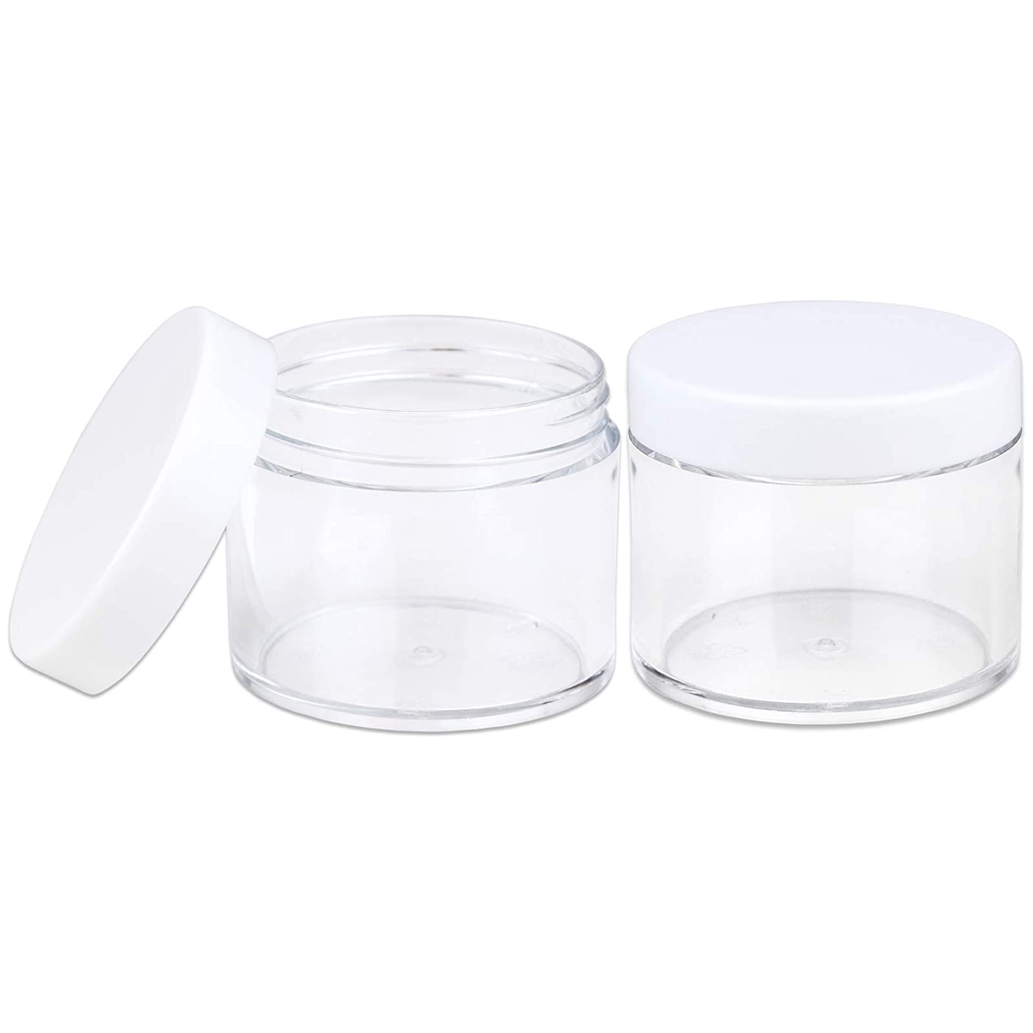 Wholesale Clear Round Plastic Cosmetic Jars with Screw Caps for Skincare 250ML 300ML 200ML 100ML