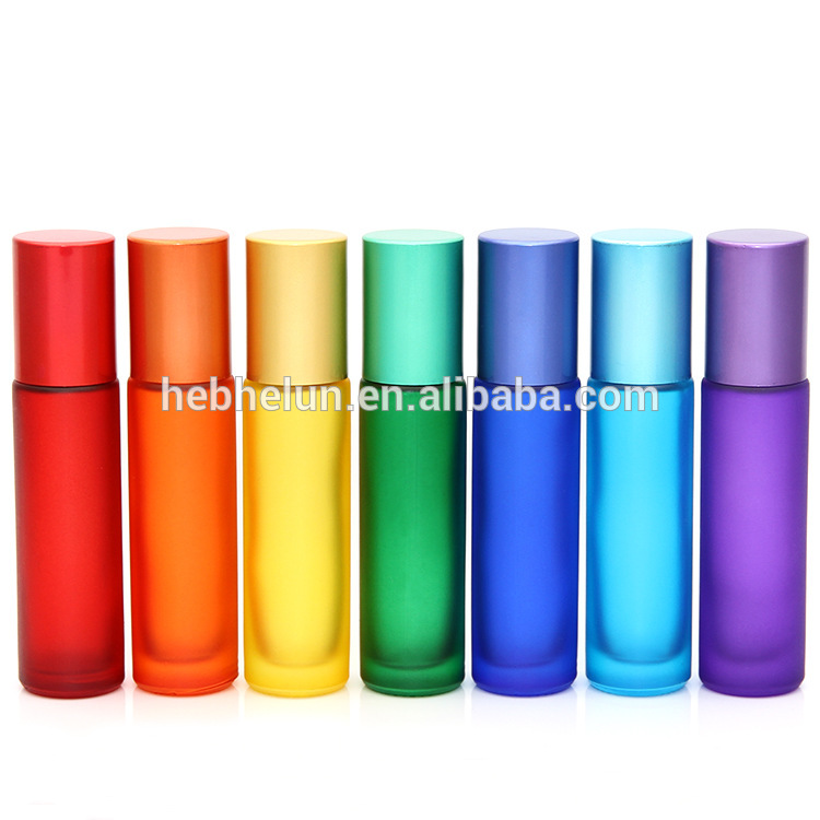 Wholesale Cobalt Blue Amber Clear Glass Essential Oil Roller Bottles 10ml