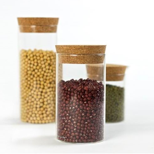 Wholesale Competitive Price Storage Bottles High Borosilicate Glass Jar And Glass Bottles With Cork Bamboo Lid